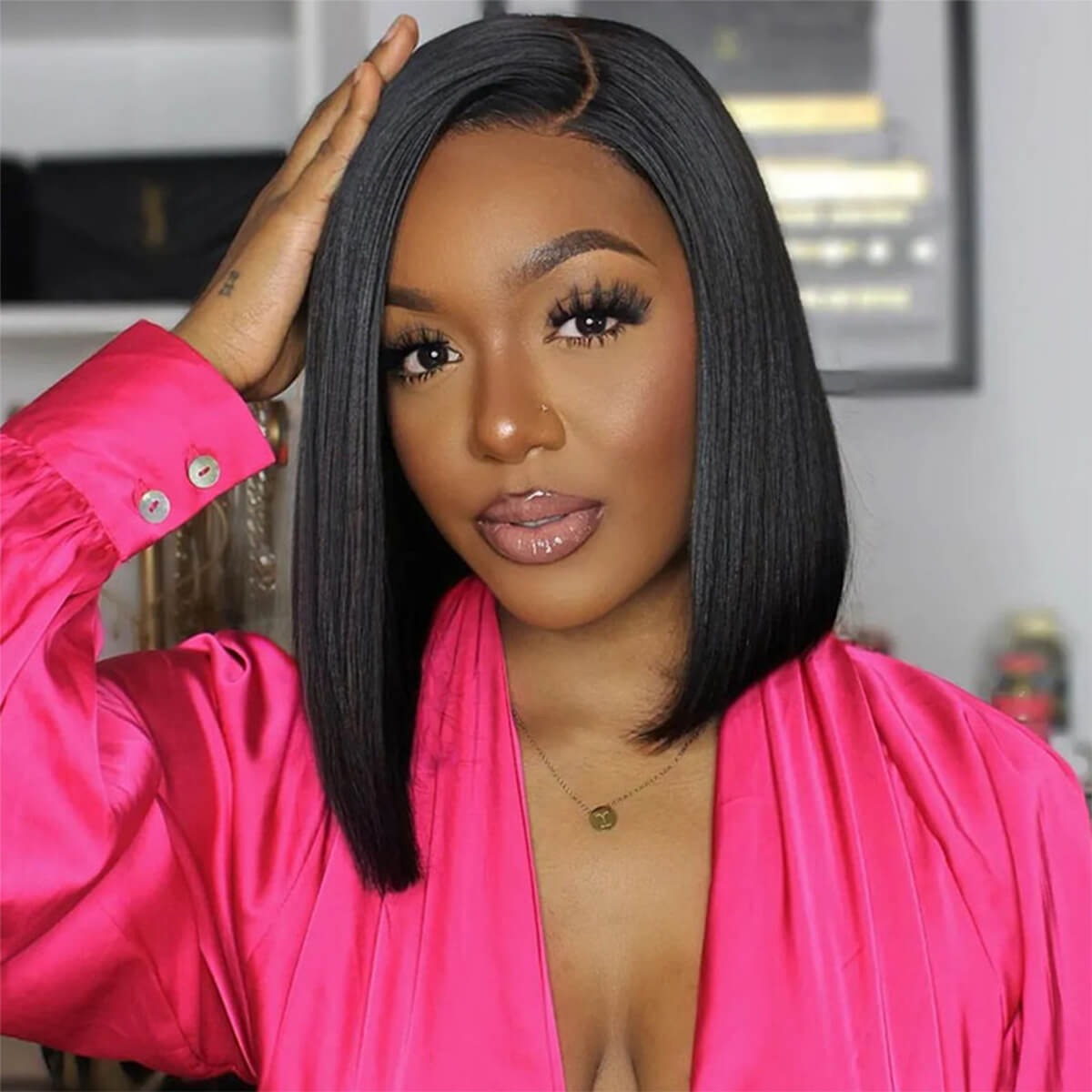 Sleek Bob Straight 6×5 Glueless Wig 220% Density 2