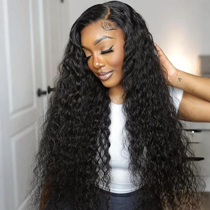 Water Wave 6×5 Pre-Cut Lace Glueless Wig 200% Density